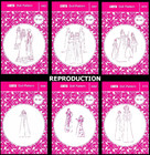  15  Patterns Pacifica Barbie Fashion Doll Fabric Material Sewing Pattern 11 5 