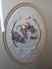 Vtg  Bunny 8 X 10 White Wood Framed Paper Stock  Easter  Bunny  Robbit  Decor