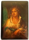 Beautiful Vintage Lacquer Fedoskino Box  portrait 