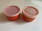 Set Of 2 Tupperware  1229 Orange Snack Cups Containers With Lids  297  Read