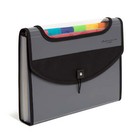 U Brands 13 Expandable Pocket File Folder  Gray  1 Count