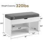 Ivinta 37  Storage Bench With Padded Cushion For Living Room  7702