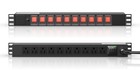 10 Outlet Rack Mount Power Strip - 1u Pdu With Individual Switch   Surge Protect