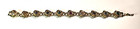 Vintag 1980 s Gold Plated Link Bracelet W  Swarovski Multi Color Crystals