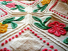 New Vtg Chenille Bedspread 96x86 Plush Rose Pink Yellow   Green Vibrant Nos A 