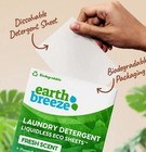 Earth Breeze Laundry Detergent Eco-sheets  60-loads  Fresh Scent  Us  New