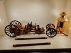 Vintage Empty 1986 Lionstone Wooden 2 Piece Firetruck  Decanter  11 In Series 