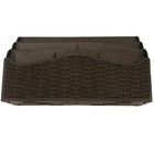 Vtg 12  Desk Organizer Plastic 70s Woven Design Action Ind Made Usa Brown Tiered