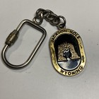 Jackson Hole Wyoming Keychain Resort Souvenir Travel Vtg Metal