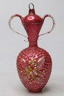 Antique Vintage Glass Flower Vase Urn Annealed Bumpy Christmas Ornament Germany
