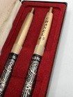 Vintage Chanel No 5 Arpege 14k Gold Filigree Perfumed Ballpoint Pen Set In Box