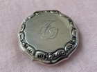 Antique Art Nouveau 800 Sterling Silver Germany Gold Gild Monogram Trinket Box