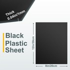 6 Pack Black Plastic Sheet 8x12x0 04 Inches Flexible High Tensile Diy Plastic