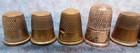 Large Mixed Lot Of 48 Vintage Thimbles-mixed Metals And Plastic-some  ezs001264 