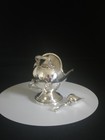Vintage English Silver Plated Sugar Scuttle With Matching Scoop   Shovel Spoon