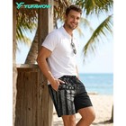 9   Men Swim Trunks With Compression Breathable Liner Quick Dry Zipper Pockets