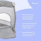 Hauck Sleep N Play Center Portable Travel Cot W bassinet   Playpen  Stars Grey