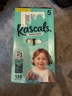 Rascals Premium Diapers Size 5 Basic Unisex 136 Count  Baby 28-39 Lbs
