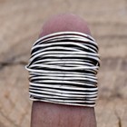 Solid 925 Sterling Silver Multi Layer Ring Band Ring Handmade Ring All Size