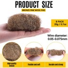 Teenyyou 6 Pcs Fine Grade Brass Wool Pads  Bronze 0000