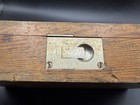 Vintage Antique Wood Machinist Tool Box Storage Case Leather Handle Box Joint