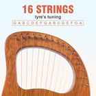 Lyre Harp  Aklot 16 Metal Strings Maple Saddle Mahogany Body Lyra Harp With Carv
