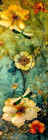 Enchanting Dragonflies Bookmark - Colorful Floral Scenery  Book Reader Gift