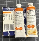 Two Winsor   Newton Cadmium Orange 089 Series 4 Oil Paint 37ml Tube Nos Damage