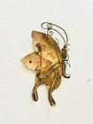 Antique Chinese 1800   s Qing Dynasty Genuine Kingfisher Feather Butterfly Brooch