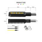 Motorcycle Led Turn Signal Lights Drl Indicators Dynamic Flowing Lamp Waterproof