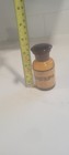 Vtg Amber Apothecary Glass  Stopper Jar Chemist Pharmacy With Label