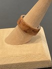 Men   s Size 8 Birdseye Maple Burl Wood   Stainless Steel Ring 8 Mm Width 