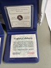 2 First Step On The Moon Platinum Mini Coins Franklin Mint 2 8 Gram Of Platinum