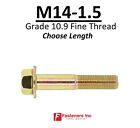 M14-1 5 X  choose Length  Grade 10 9 Metric Flange Bolts Yellow Zinc Fine Thread