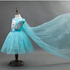 Disney Frozen Elsa Blue Play Dress Up W  Cape Size 5 6t  130cm  Cosplay Costume