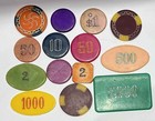 Circa 1970   Lot X14 Vintage Tokens Game  Diferents Materials   Colors  Design