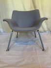 Herman Miller Swoop Lounge Chair   3 Of A Set Of 4  Walnut W  Light Grey Fabric