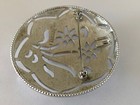 Vintage Sarah Coventry Pierced Flower Silver Tone Brooch Pin