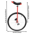 Outdoor Wheel Unicycle  Height Adjustable Unicycle  One Wheel Bike