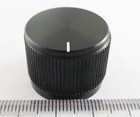 5pcs High Quality Black Color Aluminum Audio Rotary Pots Knob 25mm X 19mm New