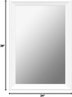 White Wood Wall Mirror For Bathroom rectangle Rustic 24 X 36 Inch Hanging Vanity