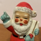Mr   Mrs Santa Claus Salt   Pepper Shakers Spaghetti Trim Mcm Vintage Japan