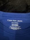 Calvin Klein Jeans Boys Blue Graphic Logo Tee Crew Neck L  14 16 