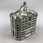 Vtg Antique Early 1900s Cast Iron Still Coin Bank Domed Building By C A Williams