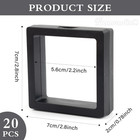 Framendino  20 Pack Black 3d Floating Frame Display 2 8 X X 0 8  
