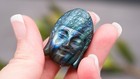 Flashy Blue Labradorite Buddha Crystal Healing Stone Heart Chakra Meditation