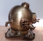 Copper Antique U s Navy Mark V Marine  Scuba Diving Divers Helmet  Brass Vintage