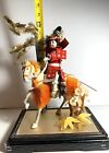 Antique Vintage Japanese Samurai Warrior Musha Doll On White Battle Horse