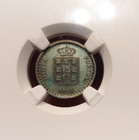 Portuguese India 3 Reis 1871 D luis I - Ms62 - Rare Condition