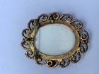 Vtg Brooch Pin Pendant Lady Picking Flowers
